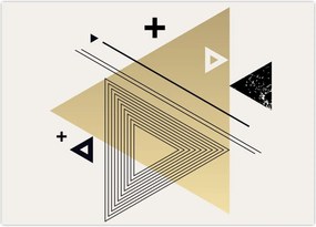 Tablou pe sticlă - Forme geometrice N⁰4 (70x50 cm)