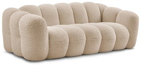 Canapea maro deschis cu tapițerie din țesătură bouclé 232 cm Hippolyte – Bobochic Paris