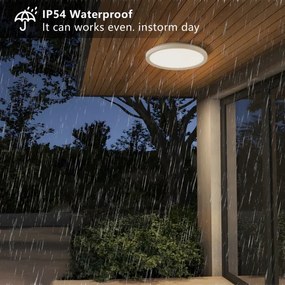 Plafonieră LED pentru baie Brilagi ULTRA SLIM LED/12W/230V d. 22,5 cm alb IP54