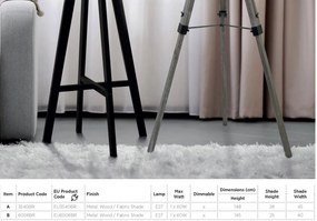 Lampadar de podea cu trepied design elegant Easel EU6006BR SRT