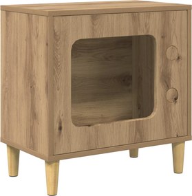 vidaXL Casa pentru pisici Stejar artizanal 51 x 30 x 52 cm