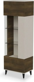 Vitrina RANDOM, nuc/casmir/negru, PAL furniruit/polipropilena, 60x40x1
