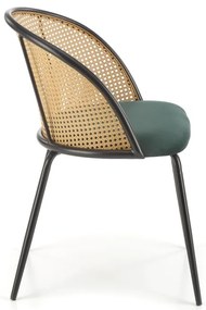 Scaun K508 ratan – velvet verde