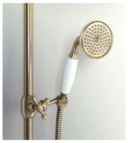 Set de duș în culoarea bronzului din alamă 142 cm cu robinet termostatic cu duș suspendat/cu duș de mână Antea – Sapho