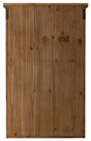 Vitrina verde, din lemn cu aspect vintage, 7 rafturi, Hazem