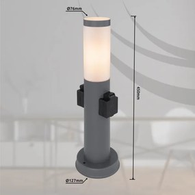 Lampă de exterior cu 2 prize Globo 3158AK BOSTON 1xE27/23W/230V IP44