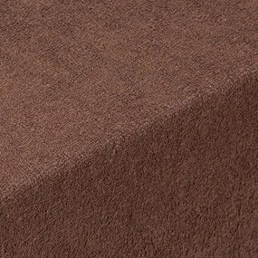 decoDoma Cearşaf cu elastic frotir EXCLUSIVE maro închis 180 x 200 cm