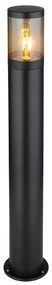 Stalp mediu pentru exterior design modern IP44 Xeloo negru, fumuriu