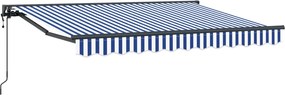 vidaXL Cort electric retractabil Albastru și Alb 2,5 x 2 m