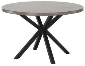 Masă de luat masa, gri carbon / negru, diametru 120 cm, MEDOR