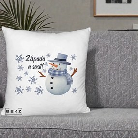 Perna Decorativa Zapada a Sosit Om de Zapada, 40x40 cm, Alb Pufos, Husa Detasabila, Perna Inclusa, BEKZ®