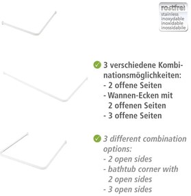 Bară pentru perdea de duș albă Era – Wenko