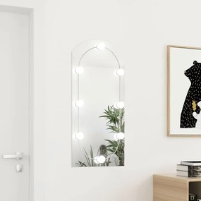 Oglinda cu lumini LED, arcada, 90x45 cm, sticla 1, 90 x 45 cm, cu led