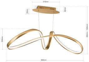 Orion HL 6-1663 - Lustr LED CIRCUS 36W/230V dimabil pe cablu auriu