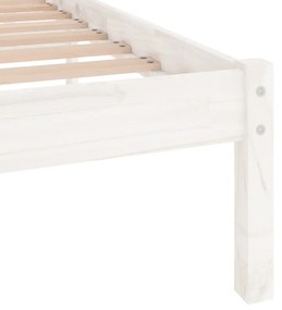 Cadru de pat UK Super King, alb, 180x200 cm, lemn masiv de pin Alb, 180 x 200 cm