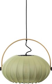 Halo Design 746361 - Pendul pe cablu DC 1xE27/40W/230V, Ø 40 cm, verde/stejar