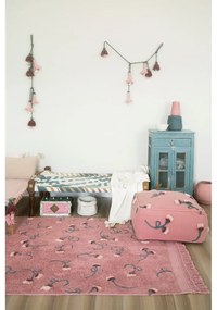 Covor pentru copii roz lavabil/țesut manual din bumbac 140x210 cm English Garden Ash Rose – Lorena Canals