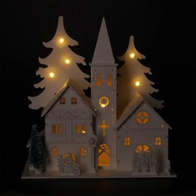 Brilagi - Decorațiune LED de Crăciun, bisericuță, LED/2xAA