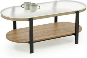 Masuta KAMALA, transparent/negru, 110x54x43 cm