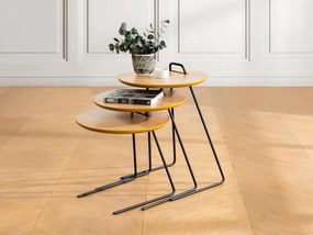 Set 3 măsuțe consolă Paniki (natural). 1094357