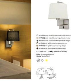 Aplica de perete eleganta design clasic FRAME nickel/alb