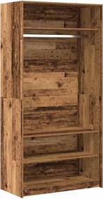 vidaXL Șifonier, lemn vechi, 100 x 50 x 200 cm, lemn prelucrat