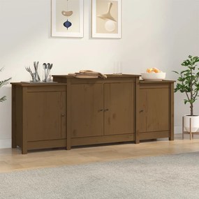 Servantă, maro miere, 164x37x68 cm, lemn masiv de pin