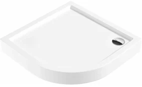 Cadita dus semirotunda Deante Jasmin Plus alb 90 cm