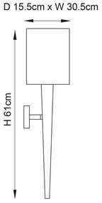 Endon 56706 - Aplica de perete MORETO 1xE14/7W/230V, crom lucios/gri