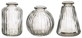 Set 3 vaze de sticlă Sass & Belle Bud, transparent