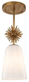 Lustră Quoizel STARING-MP-DG-OPAL STARING 1xE27/40W/230V d. 18,4 cm auriu/alb