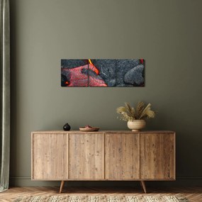 Tablou - Lava (cu ceas) (90x30 cm)