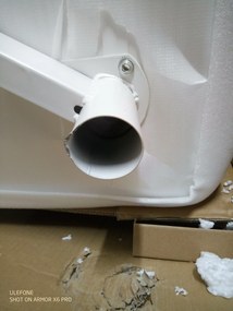 PROMO Masa de dining alba ADRIA 120x80 cm II. calitate