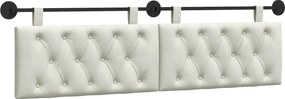 vidaXL Cap de pat suspendat Pe perete Crem 170 x 55 x 7 cm Catifea