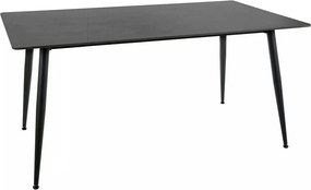 Masa RION, negru cu efect de marmura, ceramica/metal, 160x90x76 cm