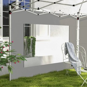 Outsunny Set de 2 laterale de cort, barnum 295x195 cm, Panouri de schimb din material pentru pergolă de 6x3 sau 3x3 m, gri | Aosom Romania