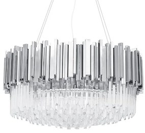 Lustra suspendata, Cristale de Sticla, Glamour Silver 80