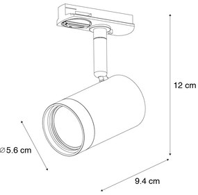 Spot cu șină modern monofazat bronz închis - Jeana