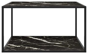 Masuta de cafea, neagra  sticla neagra marmorata, 90x90x50 cm 1, marble black, 90 x 90 x 50 cm