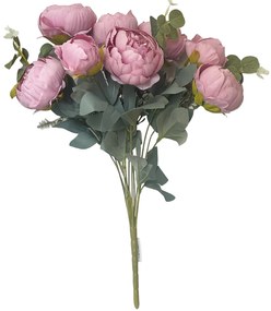 Bujori roz artificiali CHANTAL, 45cm