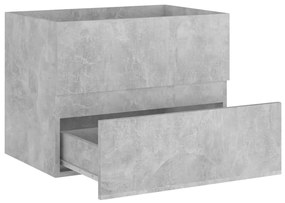 Dulap cu chiuveta incorporata, gri beton, PAL Gri beton, 60 x 38.5 x 45 cm