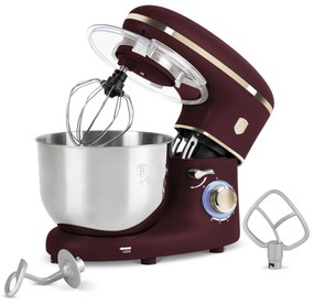 Robot de Bucătărie Berlinger Haus BH 9509 Leonardo – 1300W, 6L, Bol Inox, 6 viteze, Bordeaux, Silențios