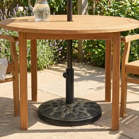Outsunny Bază Rotundă pentru Umbrelă de Ø38 mm și Ø48 mm cu Mâner, Ø45x33 cm, Bronz | Aosom Romania