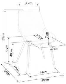 Scaun de bucaterie Cobe Velvet, bej