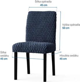 Gaico Huse bielastice MOSAICO albastre scaun cu spatar 2 buc (45 x 45 x 50 cm)