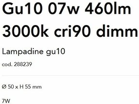 Bec LED dimabil ,GU10 7W 460lm 3000k cri90 dimm