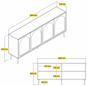 Dulap Lyon White and Gold