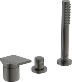 Baterie cada - dus Ideal Standard Atelier Extra gri Magnetic Grey cu 3 elemente