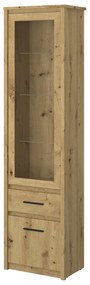 Vitrină Andra 1D1W1S (Stejar artisan). 1052730