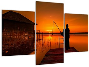 Tablou cu pescar (90x60 cm)